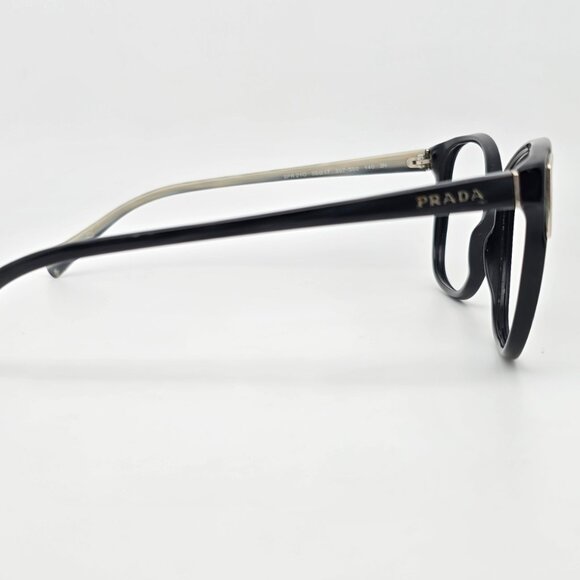 Prada SPR 01O 307-5S0 Black Grey Stripe Cat Eye Sunglasses Frame Italy 55-17-140 - Picture 5 of 14